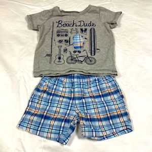 Carter’s boys little beach dude two piece matching set size 18 months